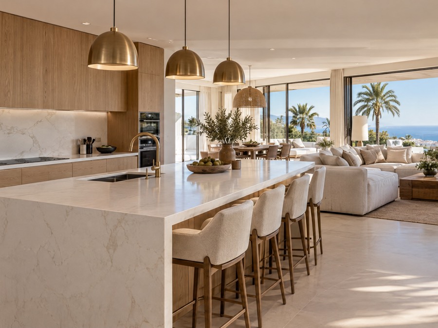 Cocina reformada en una villa de Marbella (imagen ilustrativa)